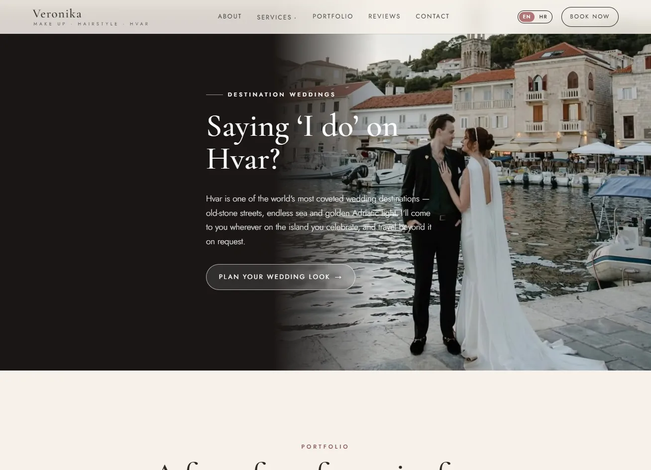 Destination weddings section