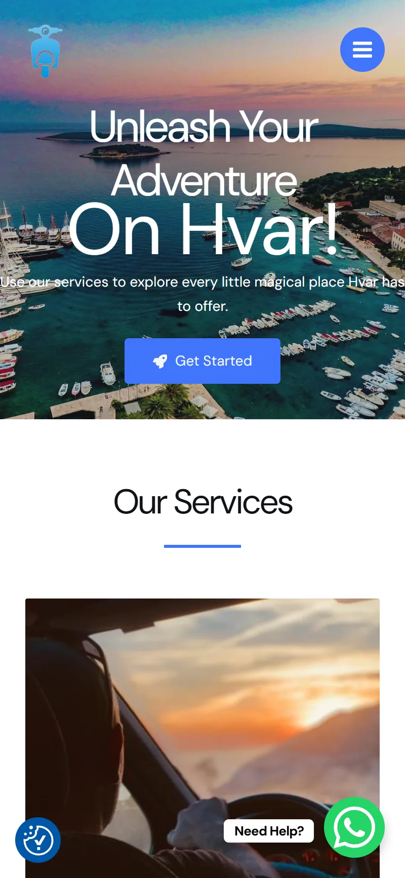 ZoranaRent website on mobile